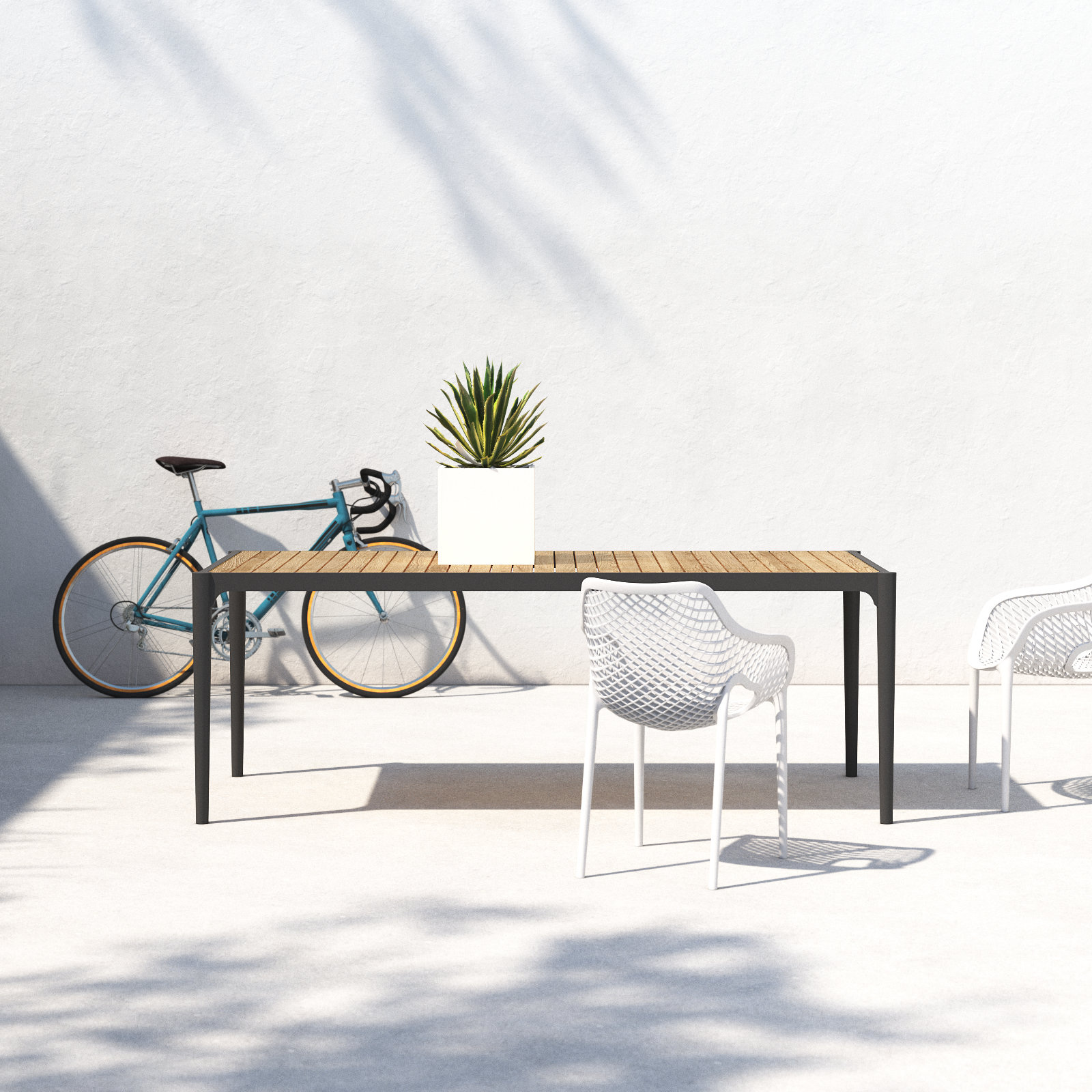 Fifer 84" Teak Patio Dining Table