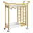  2-Tier Bar Cart with Wine Rack and Glass Holder Rolling Serving Cart for Kitchen