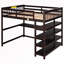 Lit mezzanine double avec bureau intégré Harlod