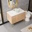 Meuble-lavabo sur pied 36 po avec lavabo, armoire en contreplaqué et 4 pieds en métal, pré-assemblé