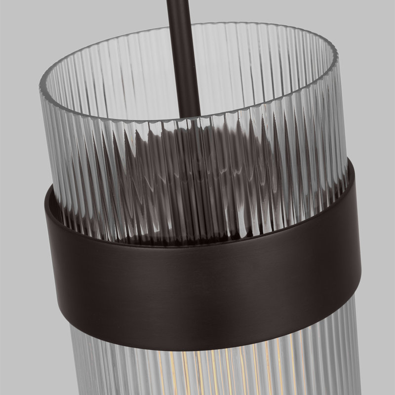 Geneva 1 - Light Pendant, Aged Iron, 13.75" H x 7" W x 7" D