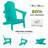 Dauji Oversize Adirondack Chair Weather-Resistant Foldable Patio Chair Wood Texture Fire Pit Chair With Cup Holder-1353010810
