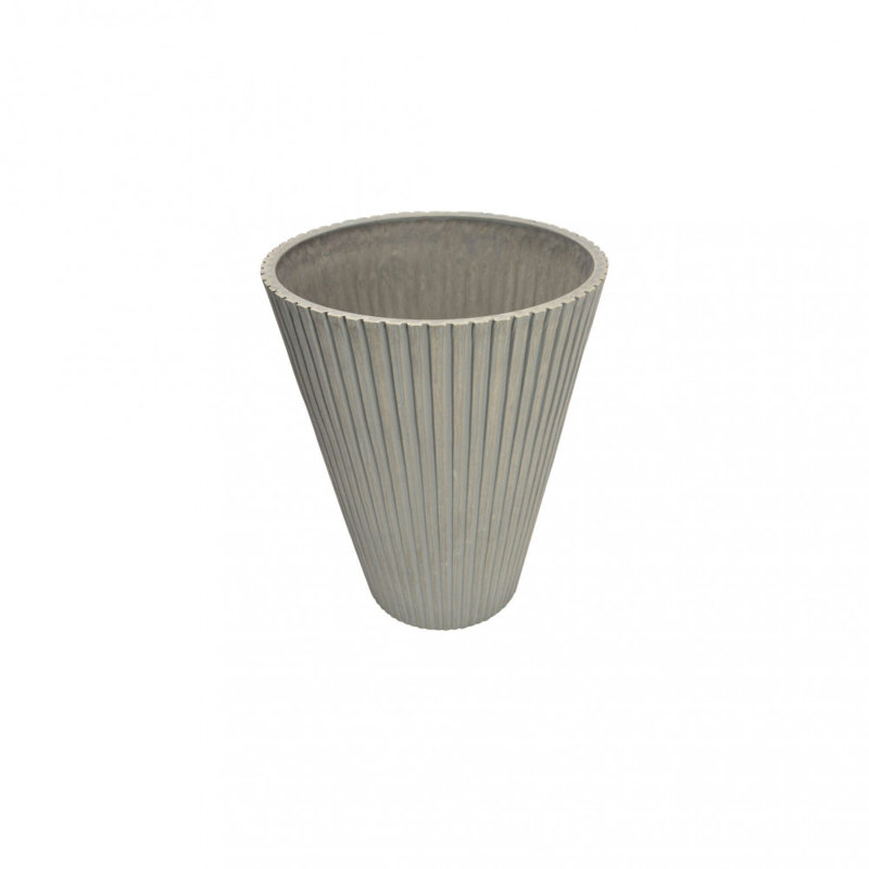 Alvert Synthetic Fiber Floor Vase, Grey