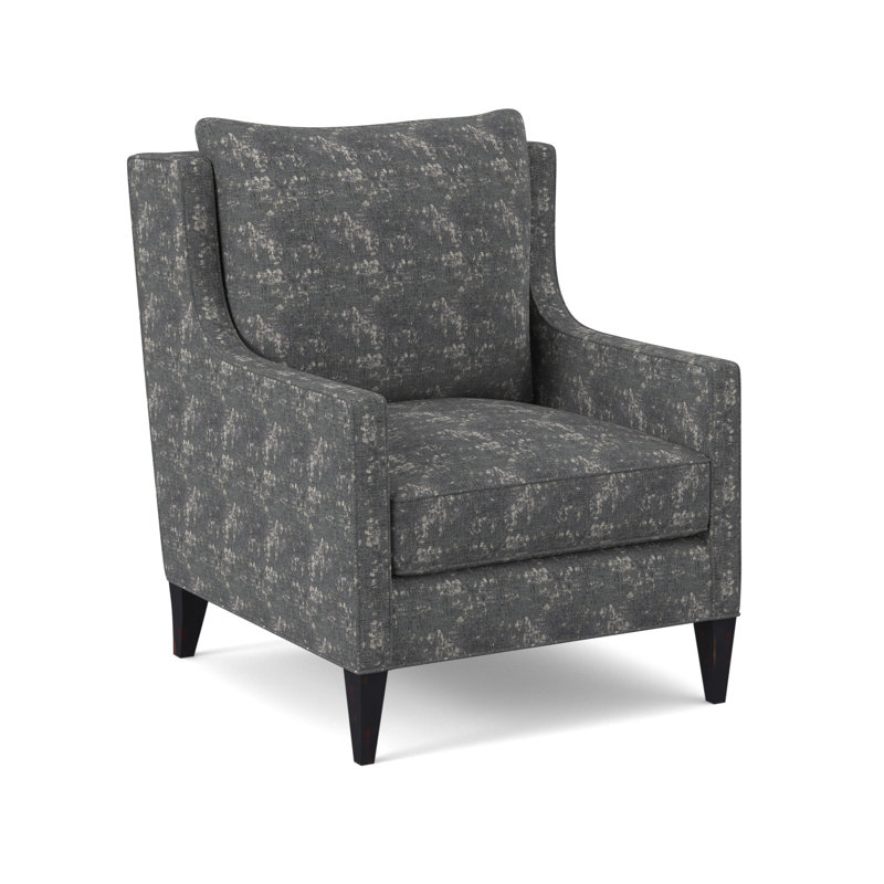 Callum Sunbrella® Boucle Armchair, Filigree Ivory 100% Polyester, Vintage Ebony