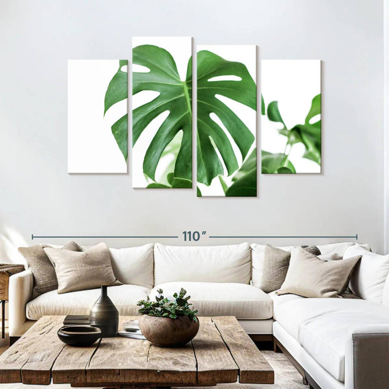Monstera Leaf, 54" H x 84" W