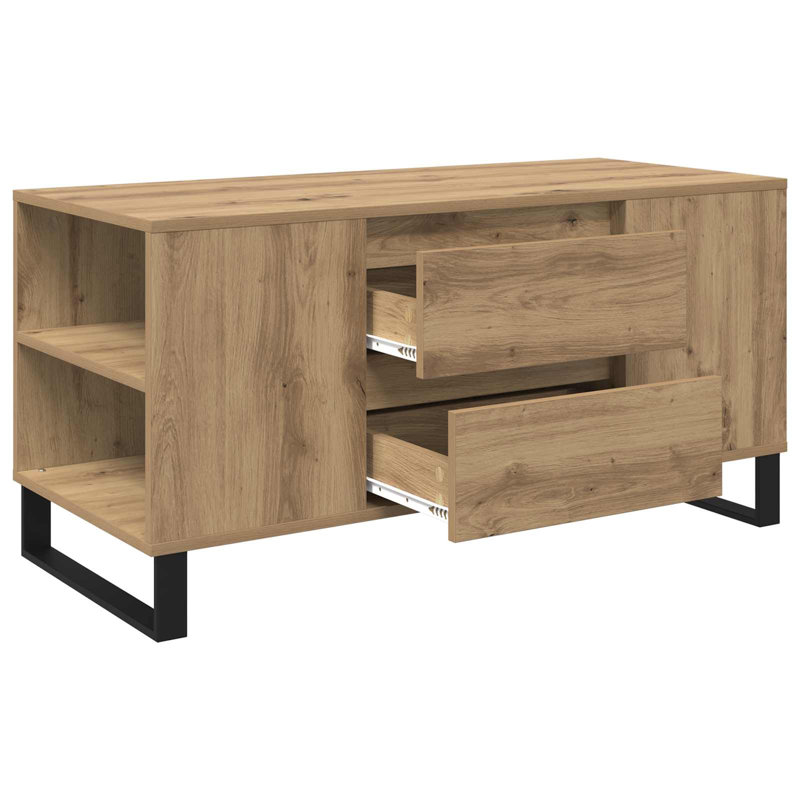 Coffee Table with Storage, Artisan Oak