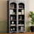 Free Standing 5 Tier Bookshelves, Bookcases Set Of 2, Farmhouse Two-Tone Storage Cabinet With Adjustable Shelves, Modern 72"H Kitchen Pantry Cabinet For Living Room, Home Office, Grey-685128193