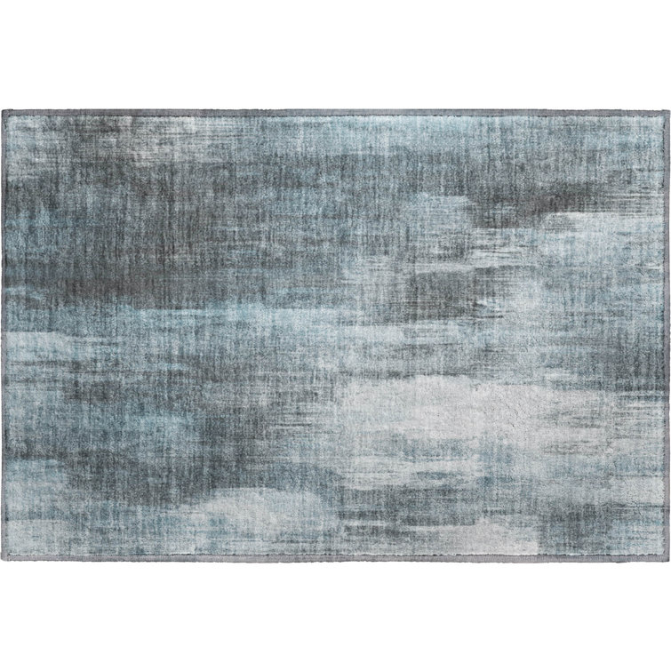 Premium Machine Washable Cerrito AMF567 Teal Rug