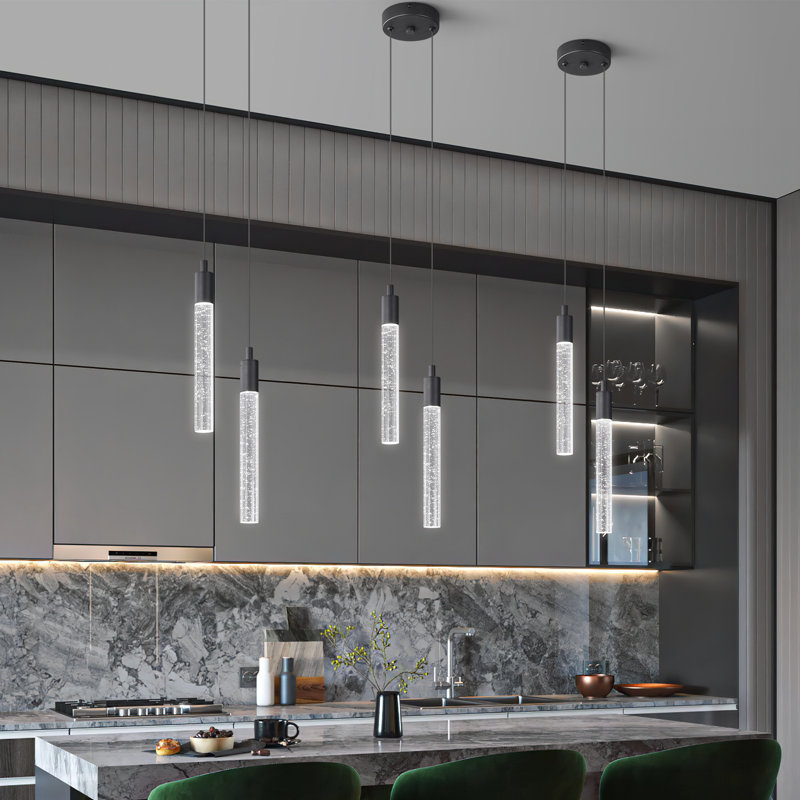 Mini luminaire suspendu en cristal Hamrnand - Light, Noir, 2