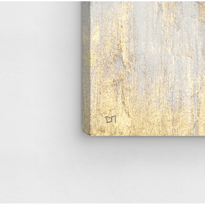 Golden Caves - impression sur toile tendue, H 16 po x l 16 po x 1,5 po