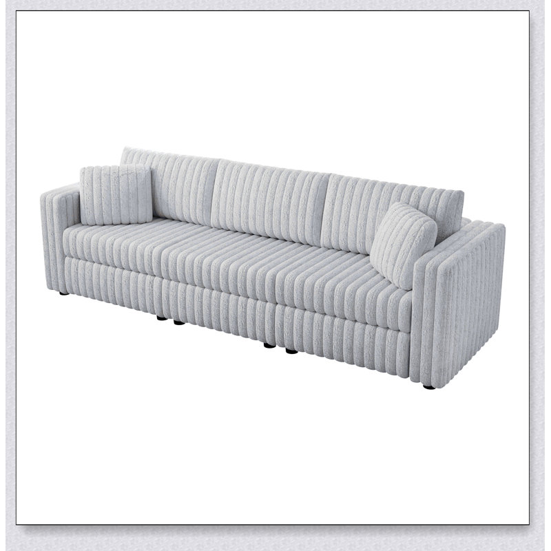 Canapé modulaire 106,3 pouces pour 3 personnes avec sièges confortables et design distinctif pour les chambres modernes