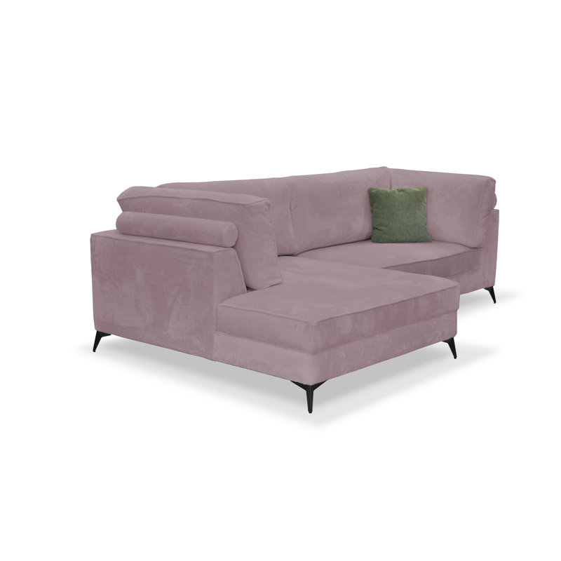 3 Seater Corner Sofa, Left Hand Facing, Pink