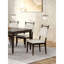 Chaise d'appoint rembourrée 100% polyester pour salle à manger 2 pièces