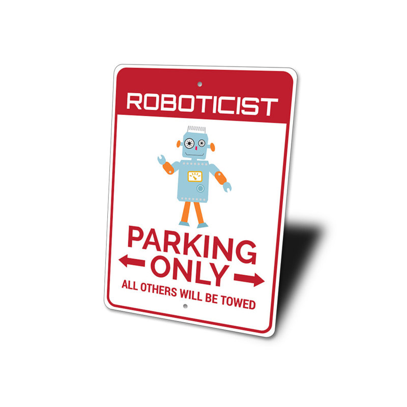 Enseigne en aluminium Roboticist, H 12 po x l 18 po x P 0,06 po