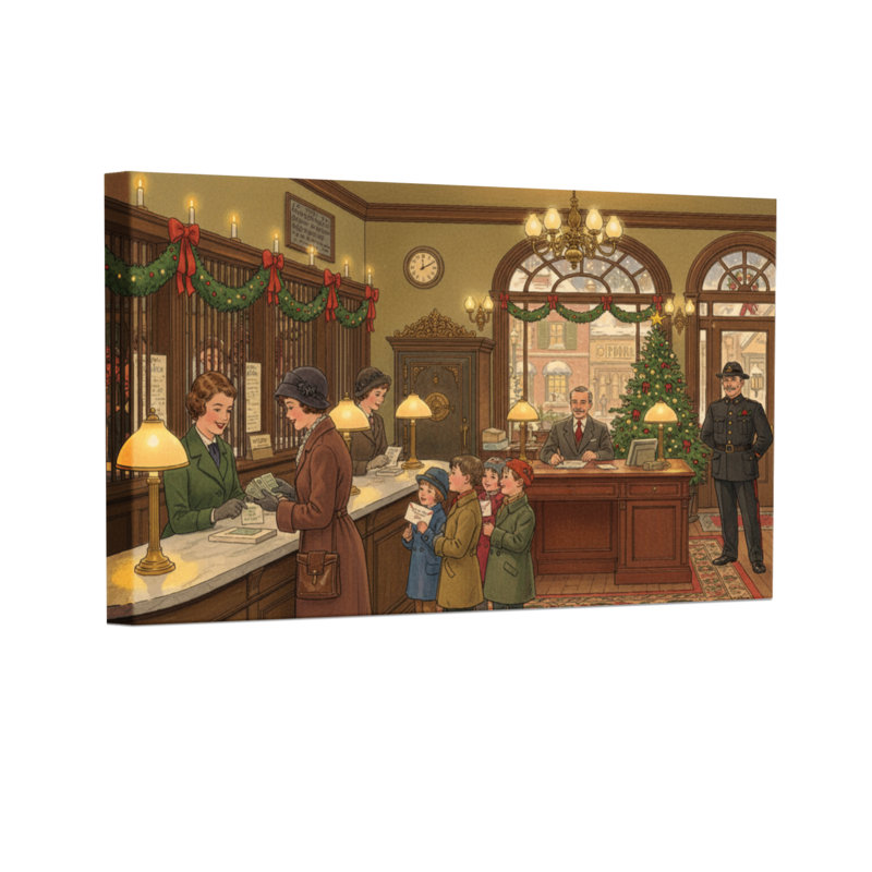 Ensemble de 3 reproductions d'art sur toile de Noël, H 12 po x l 18 po