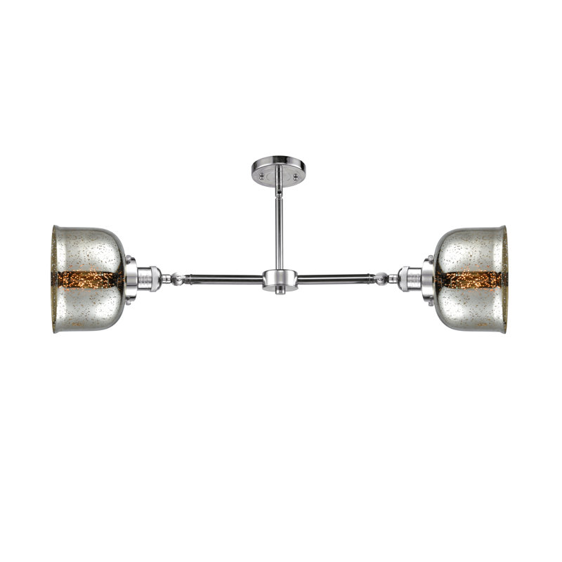 2 - Light Kitchen Island Pendant, Polished Chrome, No Bulb Included