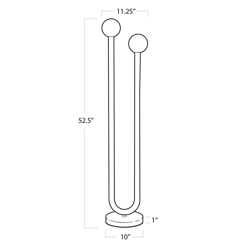 Happy Floor Lamp, Polished Nickel