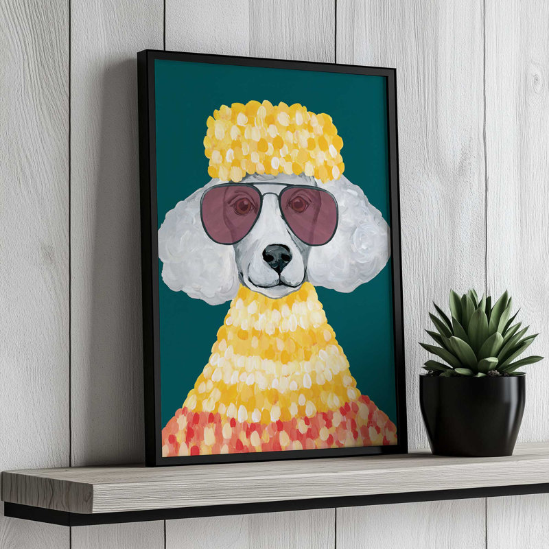 «Poodle Power» par Yvette St. Amant, reproduction d'art sur toile, Brun, H 32 po x l 24 po