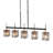 5-Light Gold Kitchen Island Pendant