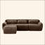 Tissu en L doux et moelleux en forme de L, canapé sans os, avec coussins décoratifs, éponge haute densité 32D, aucun assemblage requis au bas, connexion à boucle antidérapante, repose-pieds mobile pour le salon-121227175