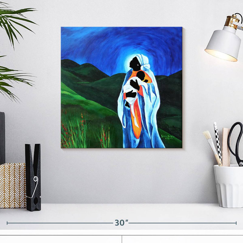 Madone et enfant, espoir pour le monde, H 16 po x l 16 po