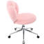 Chaise rose en tissu pivotant à 360 degrés et réglable en hauteur