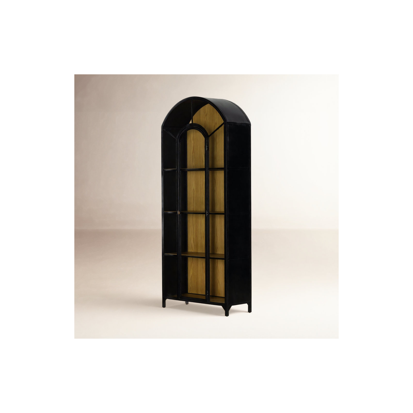 Bayline Dining Cabinet, Black/Oak