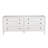 Commode 6 tiroirs White Hampton