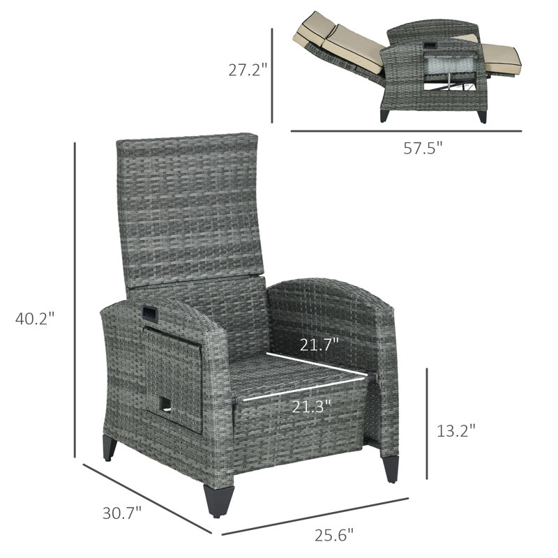 Méridienne inclinable, Fauteuil inclinable d'extérieur