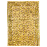 High-Quality Hand-Knotted Gold And Green Area Rug