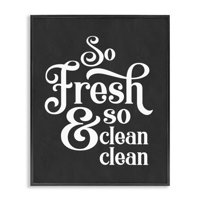 So Fresh So Clean Laundry Phrase Vintage by Lettered and Lined - Textual Art