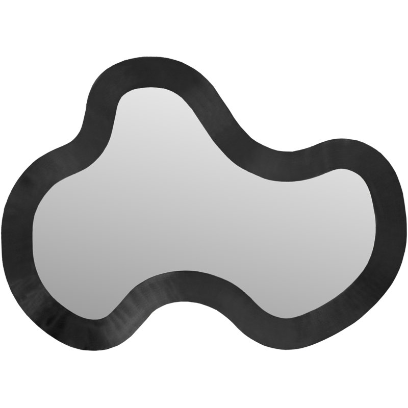 Miroir d'appoint Oblique, 48 po x 28 po, Noir