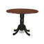 Philipston Dining Room Table - a Round kitchen Table Top with Dropleaf & Pedestal Base, 42x42 Inch, Mahogany & Black-1359938293-1410443602