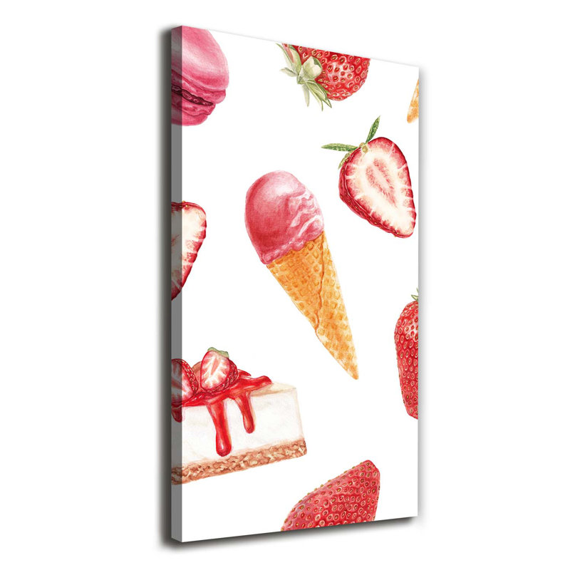 Strawberry Flavor - Wrapped Canvas Print