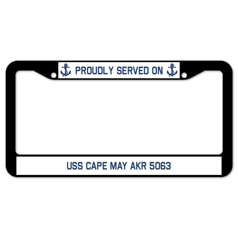 Fièrement servi sur un cadre de plaque USS CAPE MAY AKR 5063