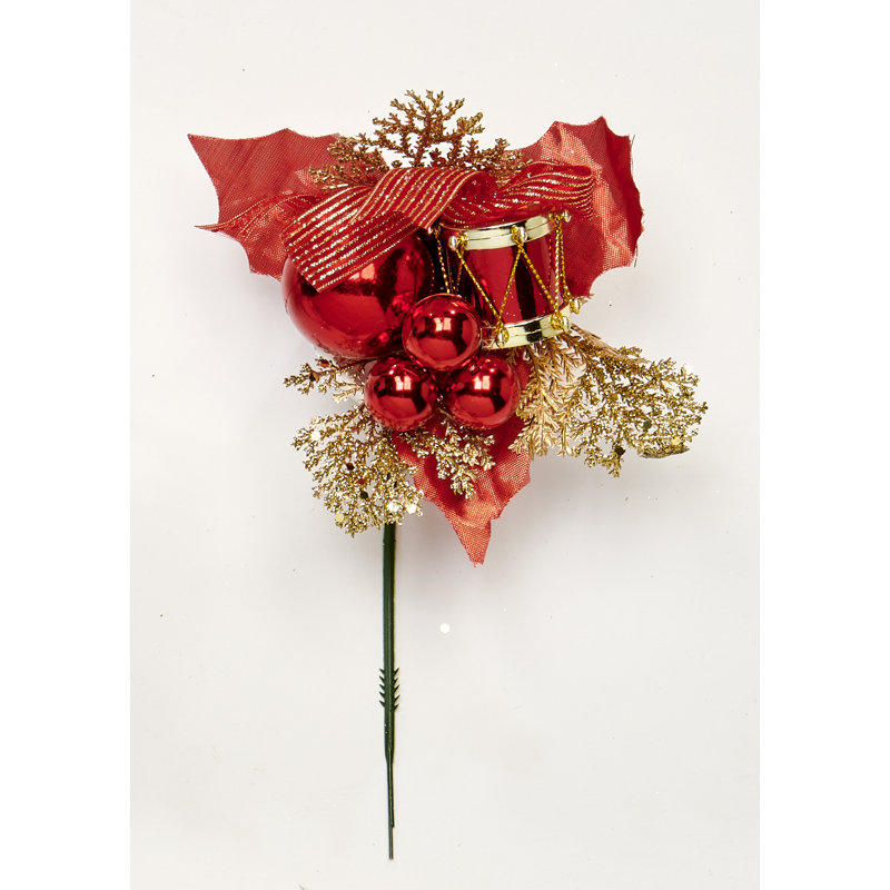Feuille de Noël, Rouge/doré