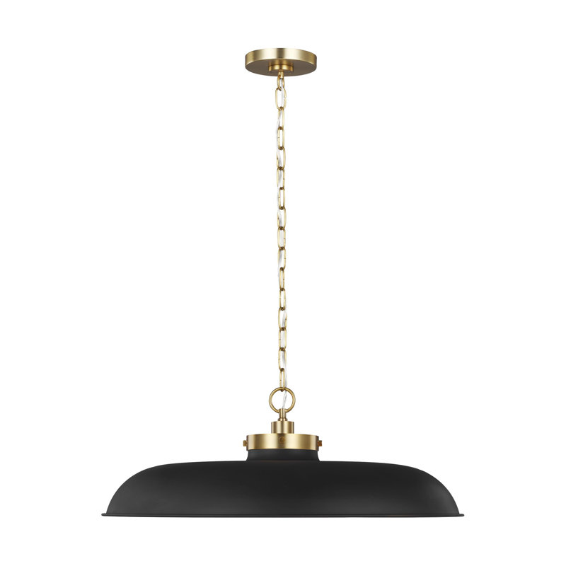 Wellfleet 1 - Light Pendant, Polished Nickel, Midnight Black