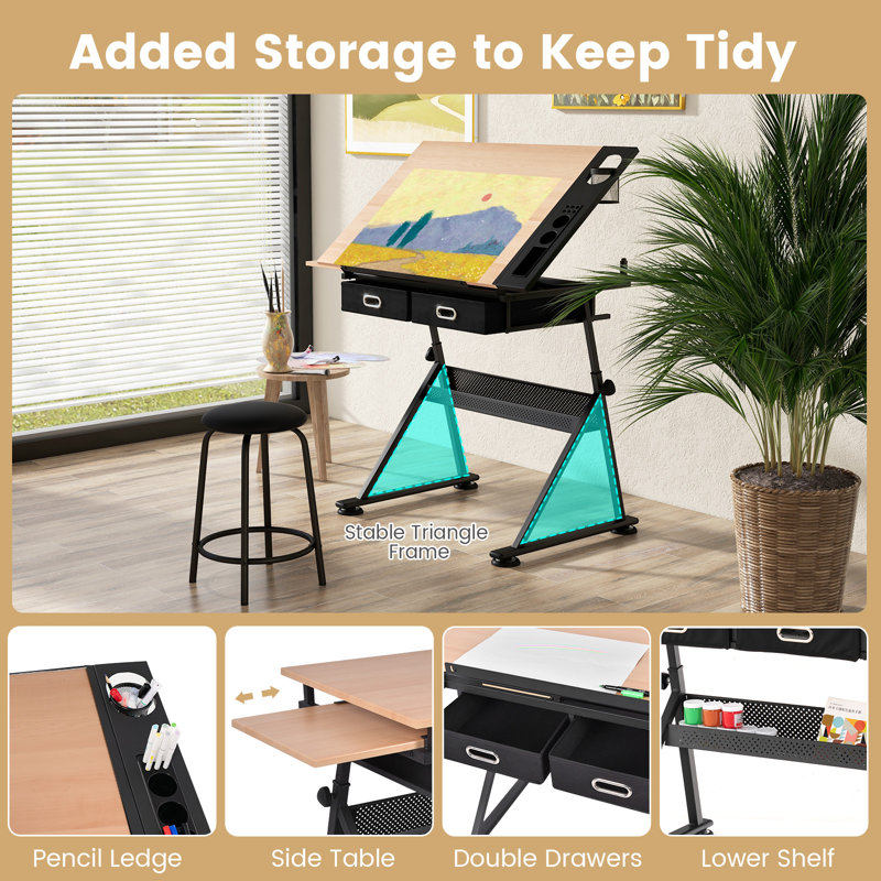 Laxford Adjustable Height Drafting Table