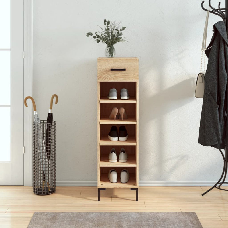 Range-chaussures en bois d'ingénierie Sonoma, fer moyen, Gris
