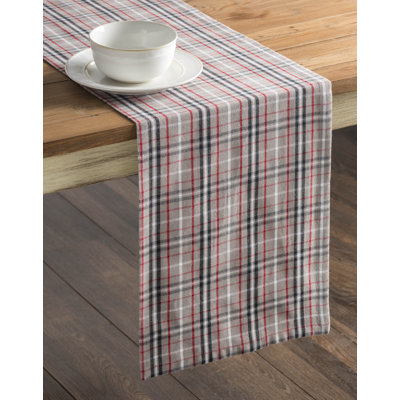 Checkered 100% Cotton Table Runner