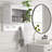 Wall Shelf with Hooks White -  Microfiber, Non-Slip Backing
