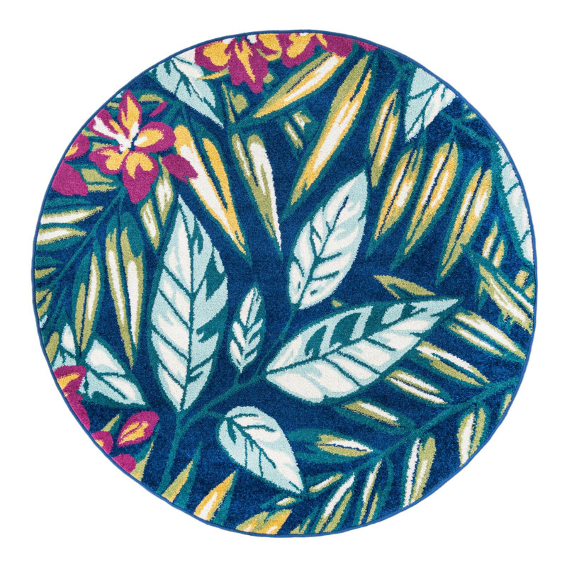 Bloom Floral Indoor Rug, Round 5'3"