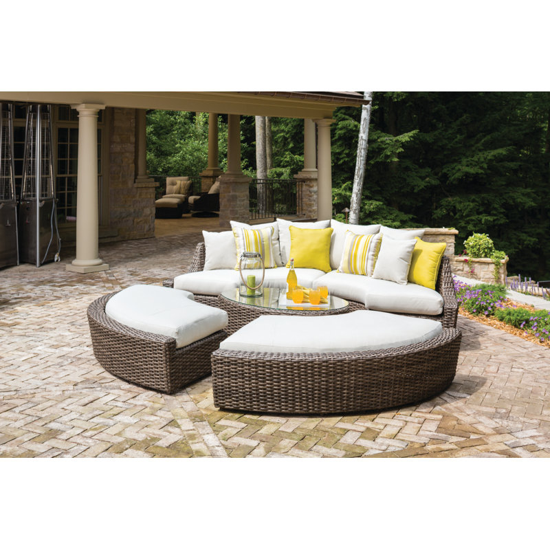 Largo Outdoor Ottoman, Demo Oatmeal