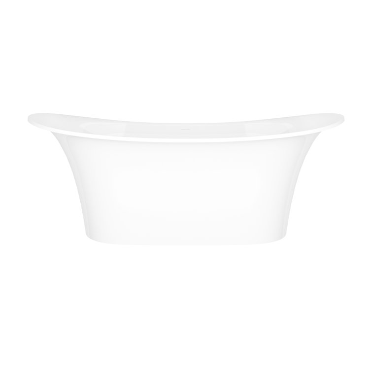 Toulouse 71-1/8" x 31-1/2" Freestanding Soaking Bathtub in Volcanic Limestone with No Overflow Hole