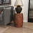 Beardall Aluminum Drum Shaped Accent Table with Hammered Design-194419959-261002434