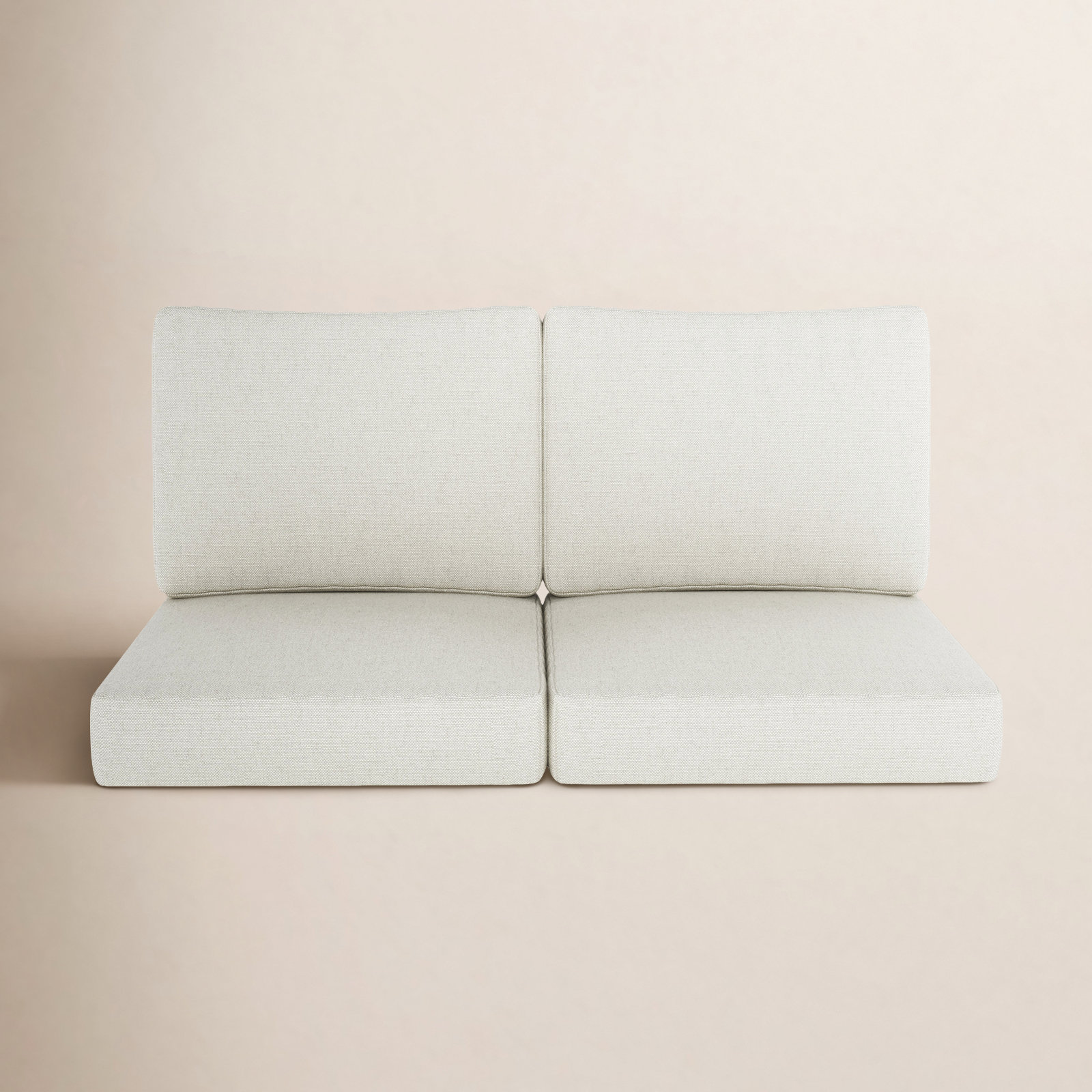 24" Sunbrella® Loveseat Seat and Back Cushion, Sunbrella Bliss Linen