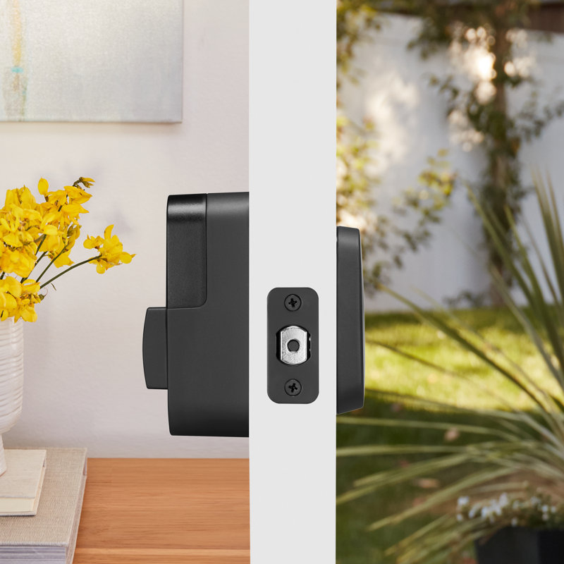 Verrou intelligent à écran tactile 2 touches avec verrou d'empreintes digitales et Bluetooth Yale Assure Lock, Noir mat