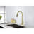 Gold Kitchen Faucet With Pull Down Function - Fingerprint, Deck Mounted Single Hole, 360 Turning Flow Nozzle, High Stainless Steel Golden Tap Pull-Down Hole Mounted, Rotating Water Outlet, Fine-2104231470
