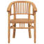 Chair Brown Solid Teak Wood Garden Outdoor Seating Furniture