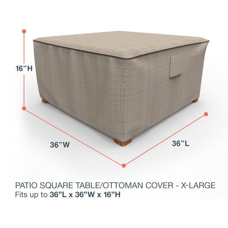 Housse pour table d'extérieur / repose-pieds Tanner, H 16 po x l 36 po x P 36 po